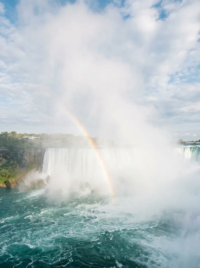 Niagara Falls mist rising dramatic view