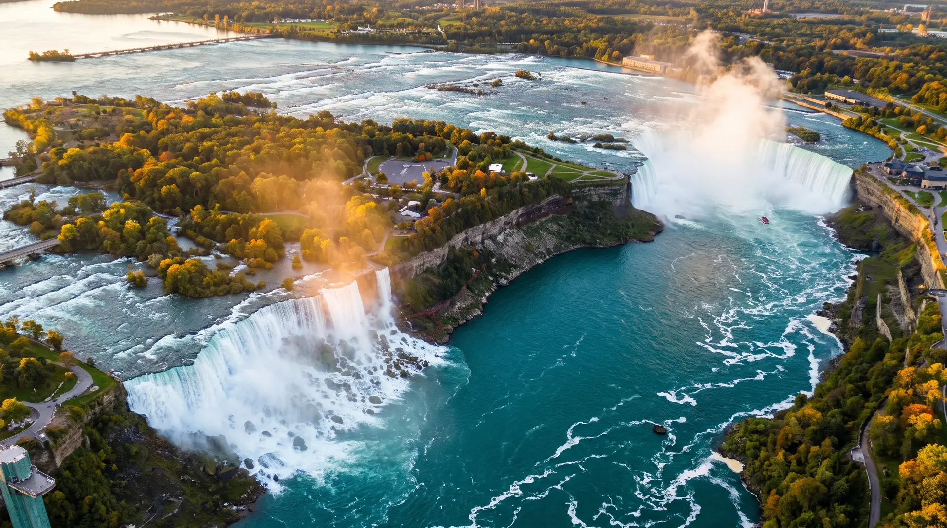 Niagara Falls aerial view, Ontario Canada